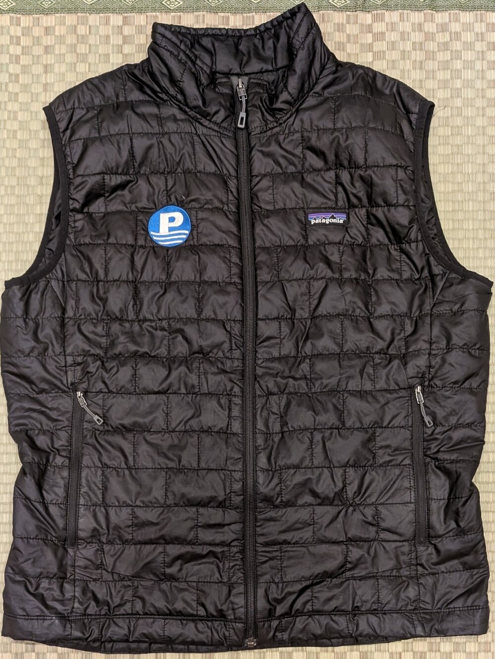 Patagonia Nanopuff Vest Black Men's Size Large *Embroidered